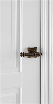 Дверь межкомнатная Турин эмаль белая остекленная - фото 95142