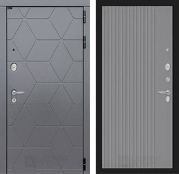 Входная дверь COSMO 29 - Серый рельеф софт