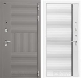 Входная дверь FORMA 22 - Белый софт, черная вставка