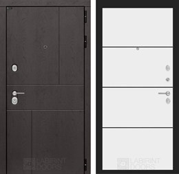 Входная дверь URBAN 25 - Белый софт, черная вставка