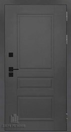 Дверь входная взломостойкая Сенатор плюс SOLID, цвет cерый нубук soft, панель - aurum цвет Магнолия гладкая