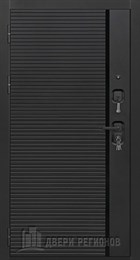 Дверь входная Президент Стайл, цвет чёрная мягкая шагрень, панель - trend цвет chiaro patina argento (ral 9003)