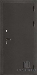 Дверь входная уличная Термо 3, цвет антик темное серебро, панель - light 2110 (зеркало) цвет серый велюр