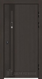 Дверь входная уличная Элит Термо, цвет Темный дуб, панель - trend цвет chiaro patina argento (ral 9003)