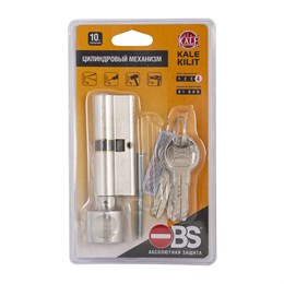 Цилиндровый механизм Kale kilit (Кале килит) с вертушкой 164 OBS SCE/71 (26+10+35) mm никель 5 кл.