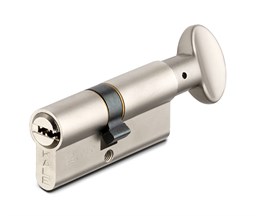 Цилиндровый механизм Kale kilit (Кале килит) с вертушкой 164 SM/70 (30+10+30) mm никель 5 кл.