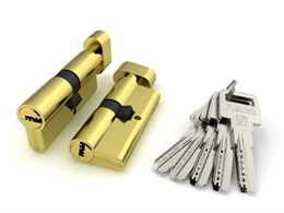 Цилиндровый механизм Fuaro (Фуаро) с вертушкой R602/80 mm-BL (30+10+40) PB латунь 5 кл. БЛИСТЕР