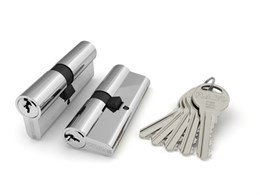 Цилиндровый Fuaro (Фуаро) механизм R300/60 mm-BL (25+10+25) CP хром 5 кл. БЛИСТЕР