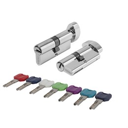 Цилиндровый Punto (Пунто) механизм MaxPro7002Knob60mm(25+10+25) CP хром 7key с вертушкой