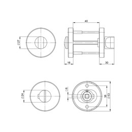 Ручка Fuaro (Фуаро) поворотная BK6.R.DSS304-02 INOX 304 (с индикатором)