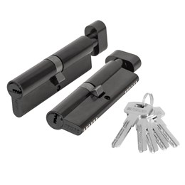 Цилиндровый Fuaro (Фуаро) механизм (200 ZM/110) 2000ZM Knob 110 (50+10+50) BL-24 черный 5Key с вертушкой