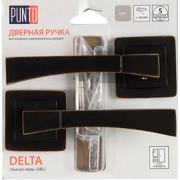 Ручка Punto (Пунто) раздельная DELTA QR/HD ABL-28 темная медь