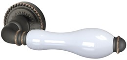 Ручка Armadillo (Армадилло) раздельная R.CL55.Silvia (Silvia CL1) ABL-18/WP-109 темная медь/бел.фарфор