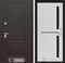 Входная дверь Мегаполис 02 - Сандал белый, стекло черное - фото 101813