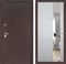Входная дверь CLASSIC антик медный с Зеркалом - Акация светлая горизонтальная - фото 103677