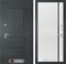 Входная дверь Атлантик 22 - Белый софт, черная вставка - фото 104152