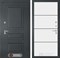 Входная дверь Атлантик 25 - Белый софт, черный молдинг - фото 104168