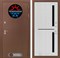 Входная дверь Термо Магнит 02 - Сандал белый, стекло черное - фото 104444