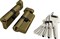 Цилиндровый Fuaro (Фуаро) механизм (R602/60) R6002Knob60(25+10+25) AB бронза 5Key с вертушкой - фото 129423