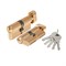 Цилиндровый Fuaro (Фуаро) механизм 1000ZM Knob70(30+10+30) SSG сатинированное золото, 5Key с вертушкой - фото 129486