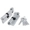 Цилиндровый Fuaro (Фуаро) механизм (200 ZM/90) 2000ZMKnob90(35+10+45) CP хром 5Key с вертушкой - фото 129503