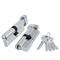 Цилиндровый Fuaro (Фуаро) механизм (200 ZM/120) 2000ZMKnob120(55+10+55) CP хром 5Key с вертушкой - фото 129524