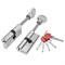 Цилиндровый Fuaro (Фуаро) механизм (D-PRO507/80) D-PRO5007Tang80(45+10+25) CP хром 5Key со штоком - фото 129541