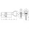 Цилиндровый Fuaro (Фуаро) механизм (100 CM/80) 1000CMKnob80(35+10+35) CP хром 3Key с вертушкой - фото 129583