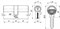 Цилиндровый Fuaro (Фуаро) механизм (100 ZA/80) 1000ZAKey80(30+10+40) CP хром 5Key - фото 129589