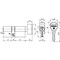 Цилиндровый Fuaro (Фуаро) механизм (R302/60) R3002Knob60(25+10+25) CP хром 5Key с вертушкой - фото 129595