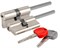 Цилиндровый механизм Cisa (Чиза) под вертушку (дл. шток) ASIX PRO OE307-91.12SD(75 мм/40+10+25), НИКЕЛЬ - фото 130441