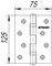 Петля Fuaro (Фуаро) универсальная 2BB 125x75x2,5 PB (латунь) - фото 85631 Петля Fuaro (Фуаро) универсальная 2BB 125x75x2,5 PB (латунь) - фото 85631
