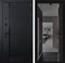 Входная дверь PIANO с зеркалом Панорама с тонировкой - Черный кварц - фото 99620